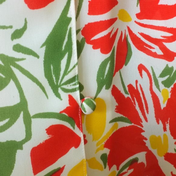 vintage floral blouse | vintage sheer floral top - Picture 12 of 13